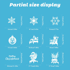 237pcs Christmas Window Stickers Reusable Xmas Window Clings Decals