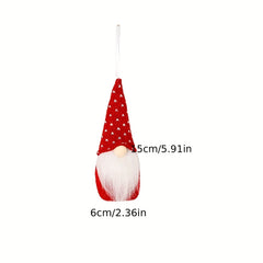 1pc Christmas Tree Hanging Gnome Ornament Plush Santa Home Decor