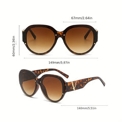 Oval Rivet Sunglasses UV400 Sun Shades for Men Women