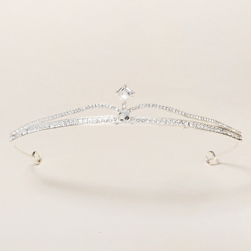 Rhinestone Thin Crown Hairband Wedding Birthday Cosplay Hair Accessories
