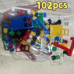 Particle Building Blocks Door Window Accessories Creative Puzzle 6 Sets Bags