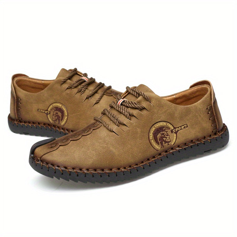 Men's Casual Stitched Lace Up Walking Shoes