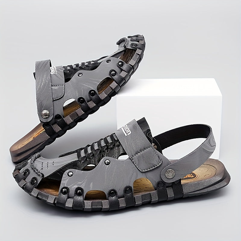 Men's Closed Toe Sandals Non Slip Outdoor Hiking Trekking Beach Shoes