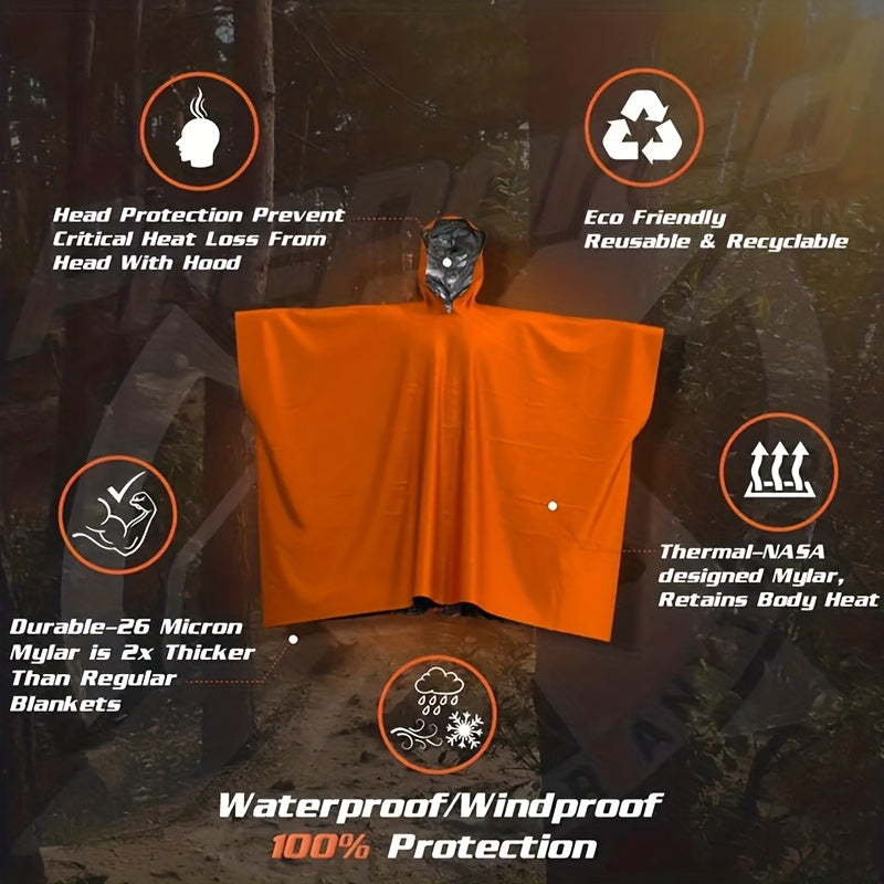 Waterproof Emergency Survival Raincoat
