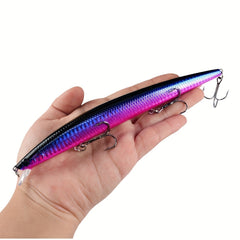 5pcs 24g Minnow Fishing Bait Hard Lure 3D Eyes Strong Hooks Sea Fishing