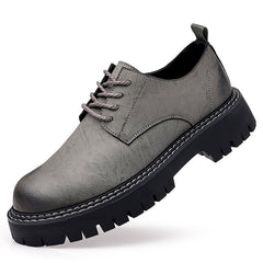 Men's Leather Lace Up Formal Dress Shoes Round Toe Oxford Shoes