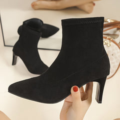 Plush Lined Ankle High Boots for Women
