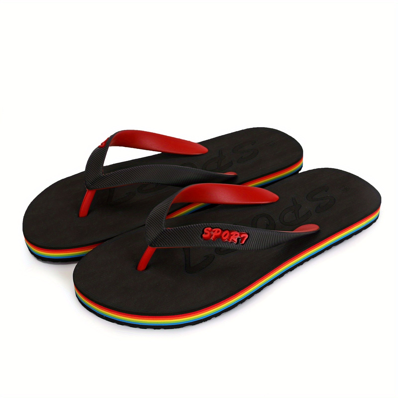 Arch Support Flip Flops Iridescent Edge Lightweight Non Slip Thong Sandals