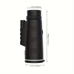 High Power Monocular with Smartphone Adapter and Tripod