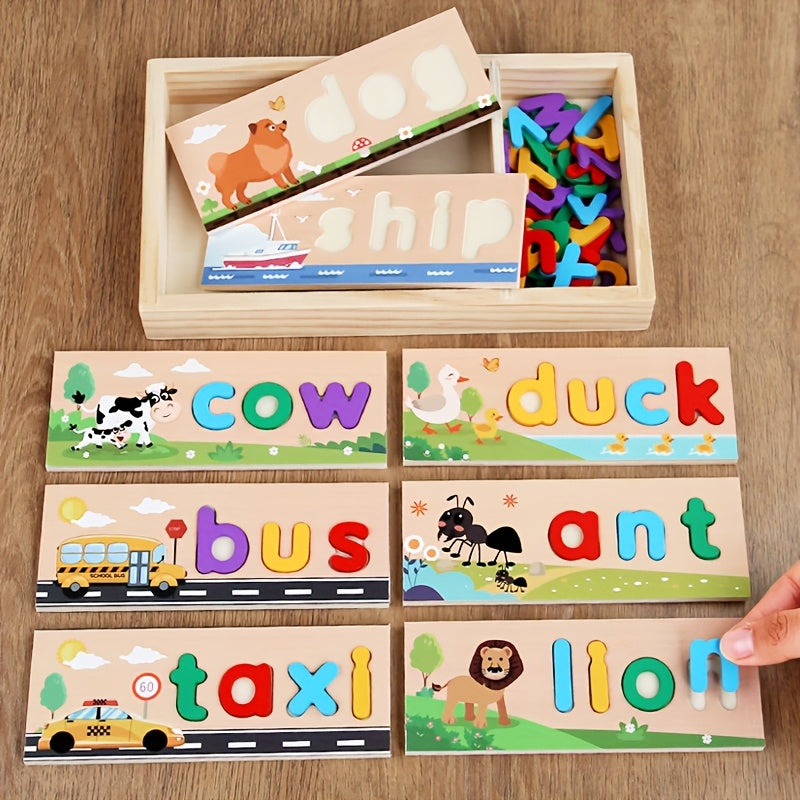 Educational Alphabet Puzzle 26pcs Numbers Word Building Teaching Toy