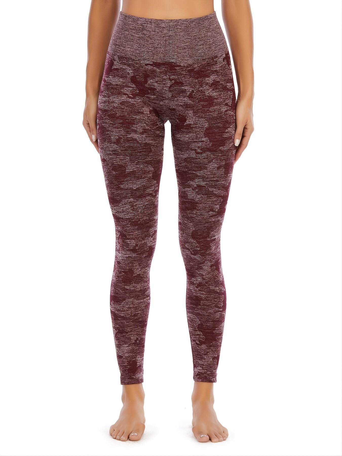 High Waist Camo Yoga Leggings for Fitness Gym Wear