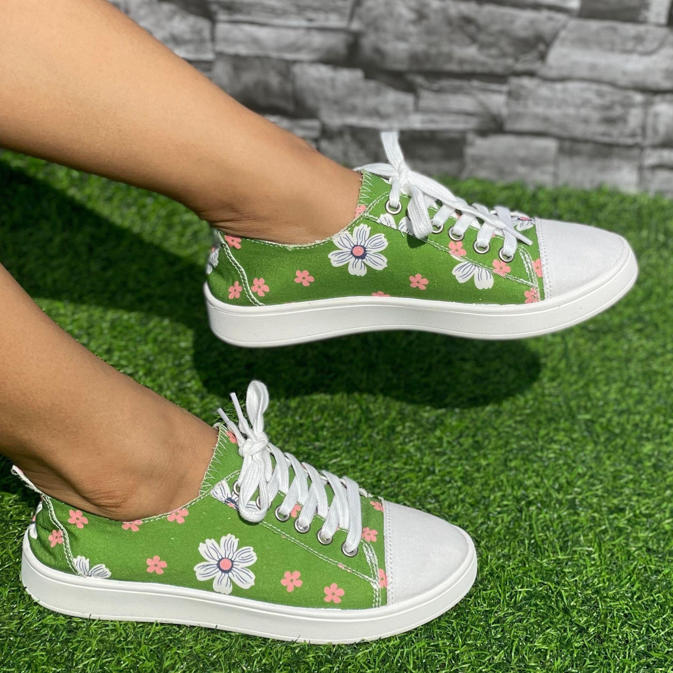 Women's Floral Pattern Comfortable Lightweight Walking Shoes
