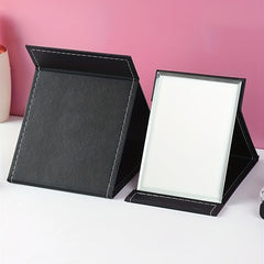 Portable Rectangle Makeup Mirror with Stand for Girls and Women