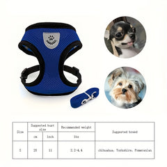 Stretchable Suede Pet Harness & Leash Set for Dogs Walking