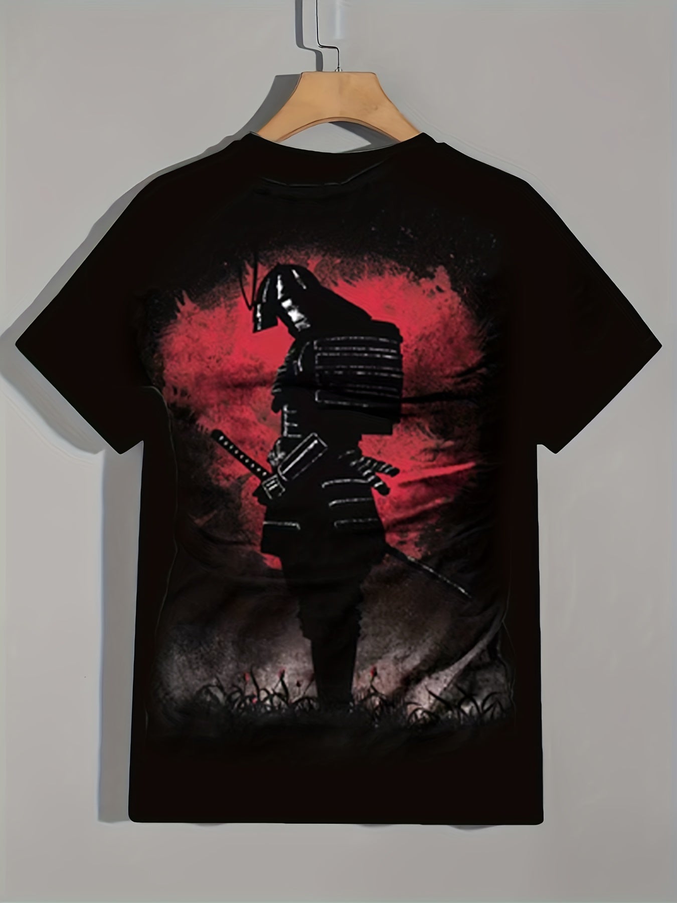Warrior Pattern Print Men's Short Sleeve T-shirt