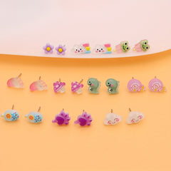 10 Pairs Hypoallergenic Earrings For Girls Surgical Steel Post Fun Earrings