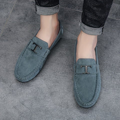 Men's Letter Decor Loafer Shoes Non-slip Driving Shoes