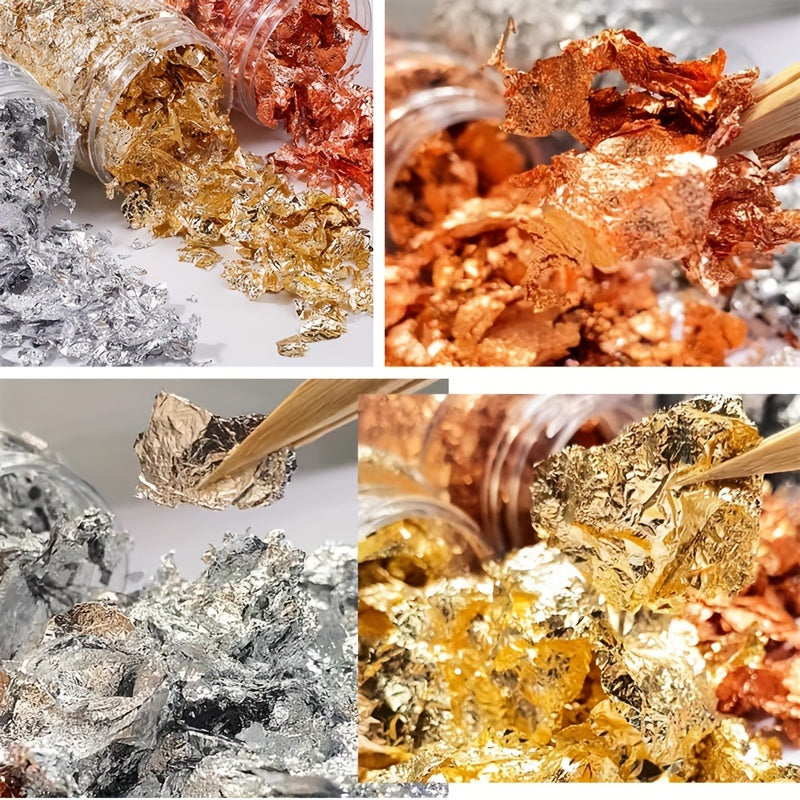 3 Colors Resin Foil Flakes Nail Foils Arts & Crafts Epoxy Tumbler