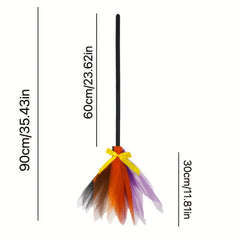 Halloween Broom Detachable Props Ghost Party Decoration Supplies