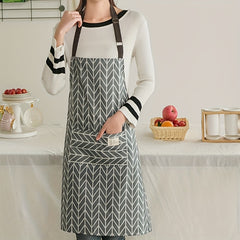 Adjustable Unisex Polyester Apron Solid Chef Waiter BBQ Apron with Pocket