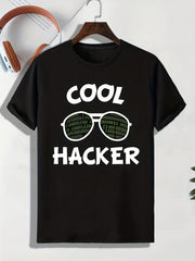 Men's Sunglasses Pattern T-shirt Active Stretch Tee for Outdoor