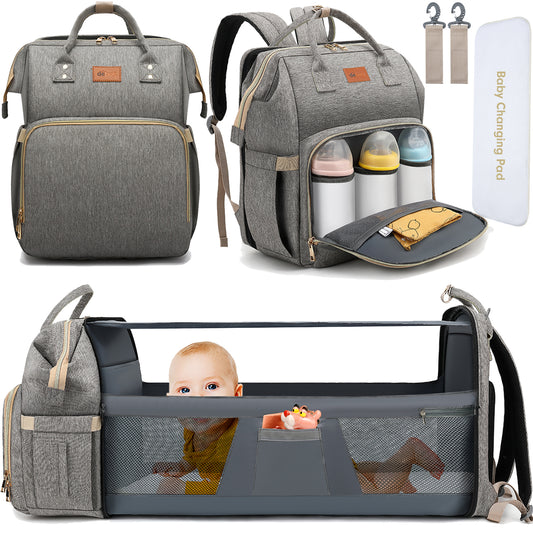 Baby Diaper Bag Backpack With Changing Station 30L Dual Use Baby Bag For Mom