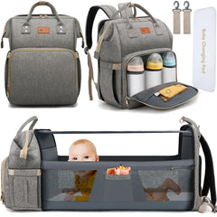 Baby Diaper Bag Backpack With Changing Station 30L Dual Use Baby Bag For Mom