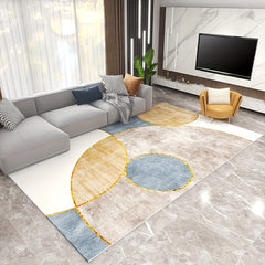 Modern Abstract Geometric Area Rug Grey Floor Carpet Non Shedding