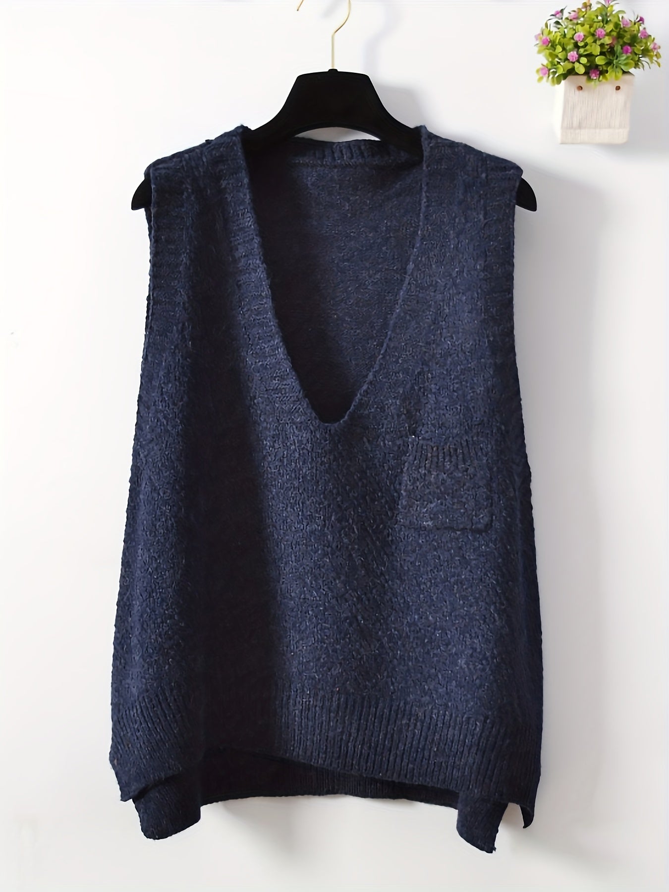 Women's V Neck Sweater Vest for Fall & Winter