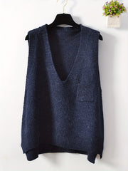Women's V Neck Sweater Vest for Fall & Winter