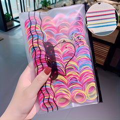 200/300pcs Colorful Elastic Hair Band Hair Ties