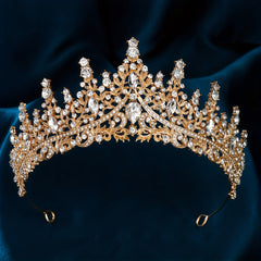 Princess Royal Style Tiara Rhinestone Crown Hair Accessories for Women Girls
