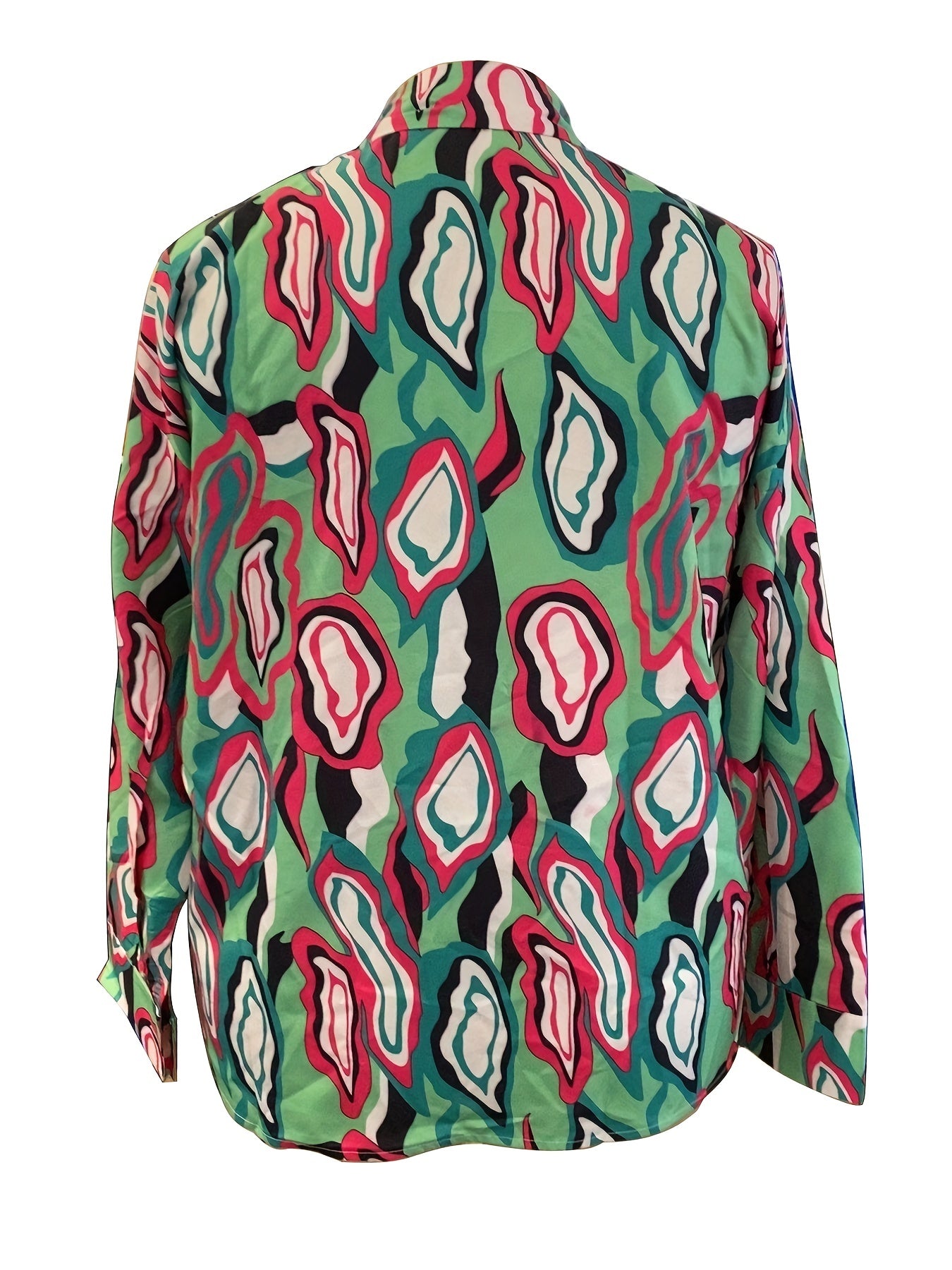 Button Up Long Sleeve Blouse