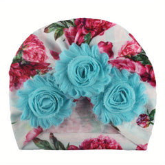 Infant Sunhat Accessories Hat for Baby Boy Floral Toddler Stripe Print Headband