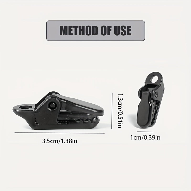 10pcs Tent Crocodile Clips Outdoor Camping Windproof Fixed Clip