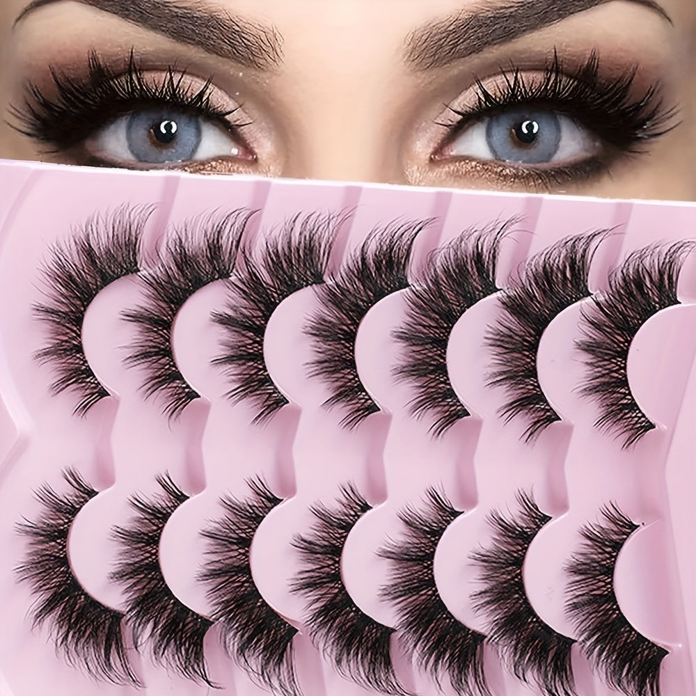 7 Pairs Little Devil Style Lashes Extension Fox Eye False Eyelashes