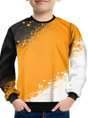 Paint Splash Print Kid's Sweatshirt Clash Unisex Pullover