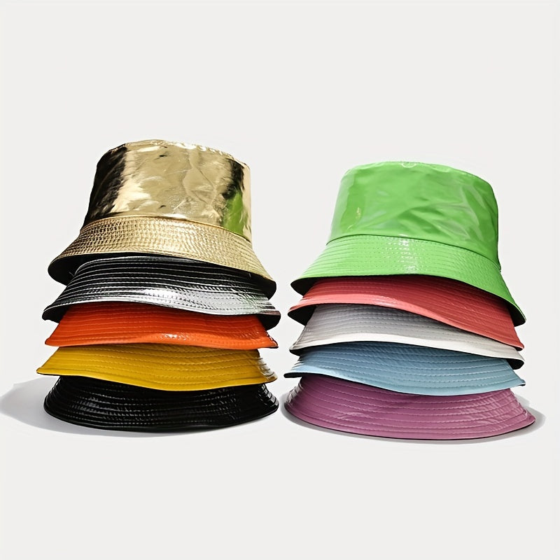 Reversible Waterproof Sun Hat Unisex Bucket Hat for Sun Protection