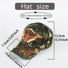 Unisex Sunshade Adjustable Baseball Cap with Bull Embroidery