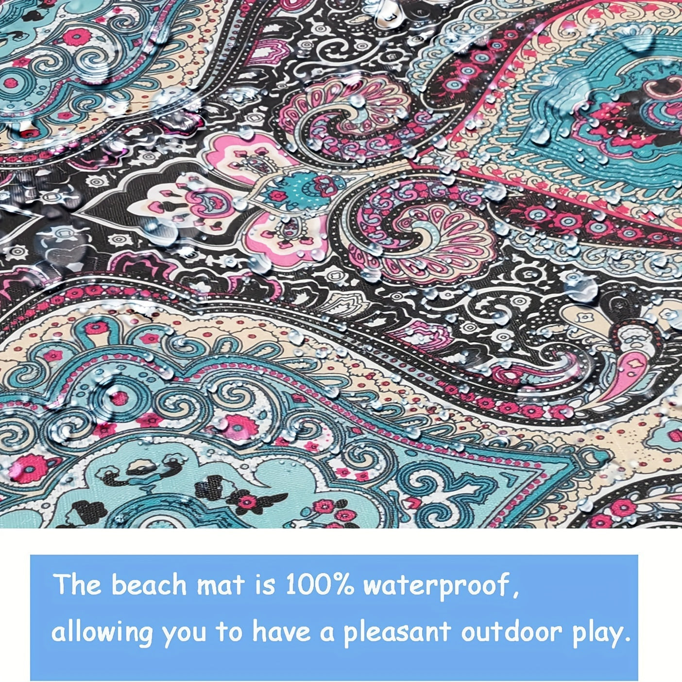 Large Sandfree Beach Blanket Waterproof Mat For 4-6 Adults