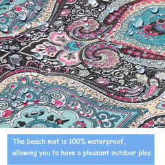 Large Sandfree Beach Blanket Waterproof Mat For 4-6 Adults