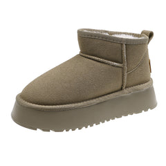 Winter Thermal Insulated Snow Shoes Platform Suede Boots