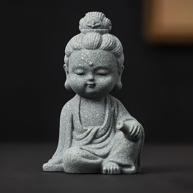 Charming Buddha Statue Zen Decor for Aquariums Gardens Sand Tables