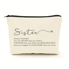 Braver Than You Think Makeup Bag for Sisters - Inspirational Gift