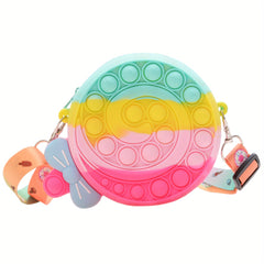 Kids Cartoon Lollipop Silicone Crossbody Bag Toy