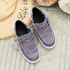 Casual Flat Sneakers Lightweight Slip On Walking Shoes