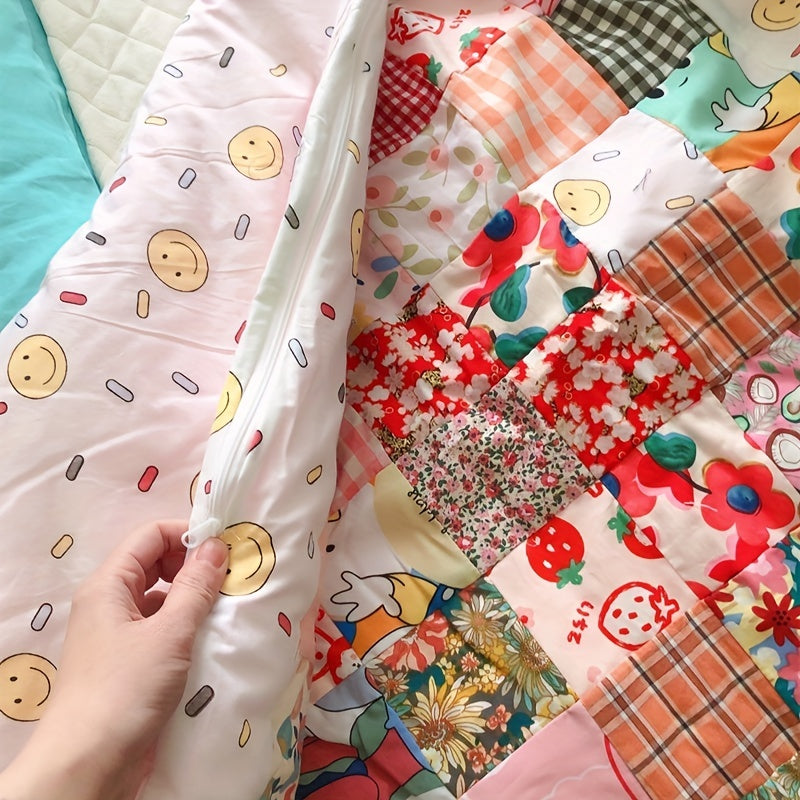7pcs Animal Pattern Printed Fabric Bed Sheet Quilt Cover DIY Doll Patchwork