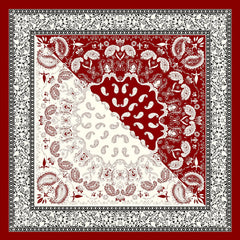 Boho Paisley Print Satin Scarf Shawl Bandana Head Wrap