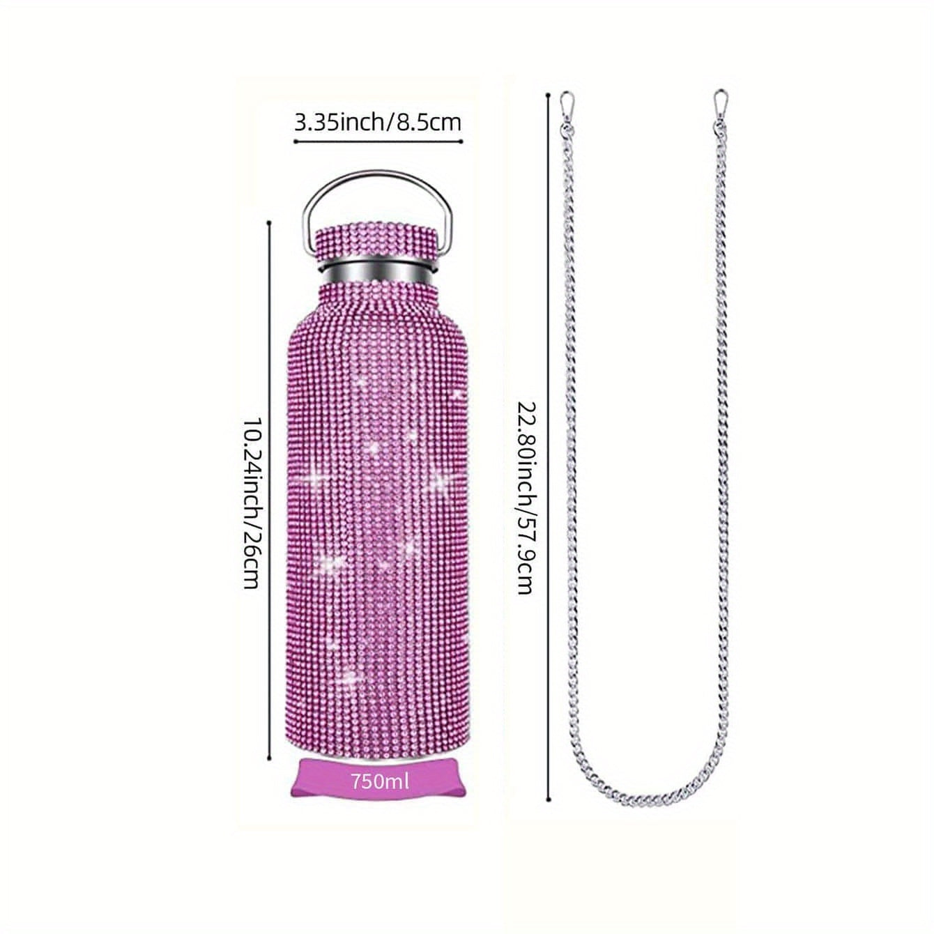 Stainless Steel Insulated Vacuum Cup with Chain for Hot and Cold Beverages