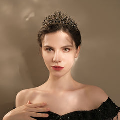 Leaf Baroque Crystal Crown Hairband Headband Party Favor Decorations